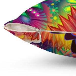 Psychedelic Spun Polyester Square Pillow