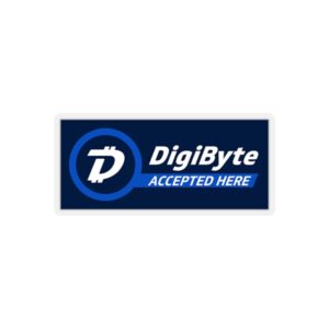 DigiByte Accepted Here Kiss-Cut Stickers